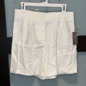 White Linen Shorts